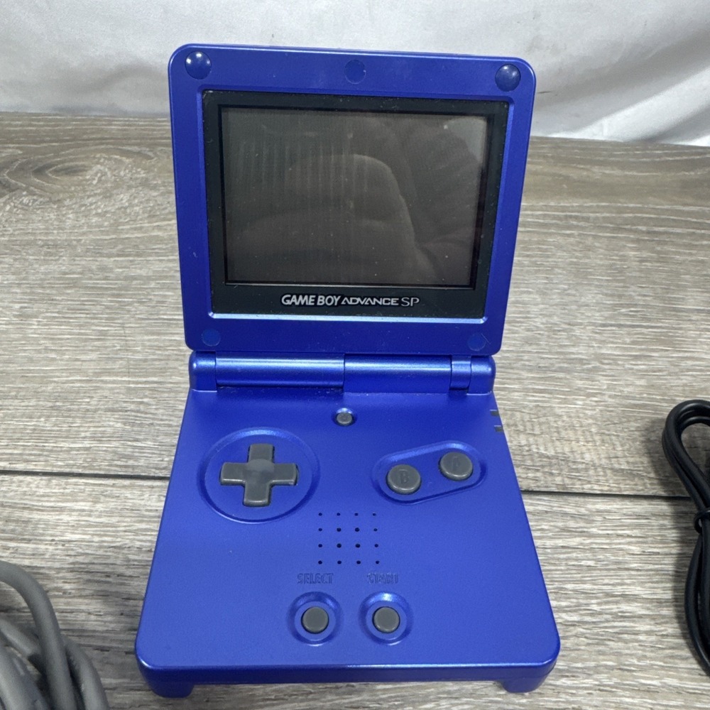 Nintendo Gameboy Advance GBA SP Console AGS-001 Blue Tested New Battery Cables - Picture 2 of 12